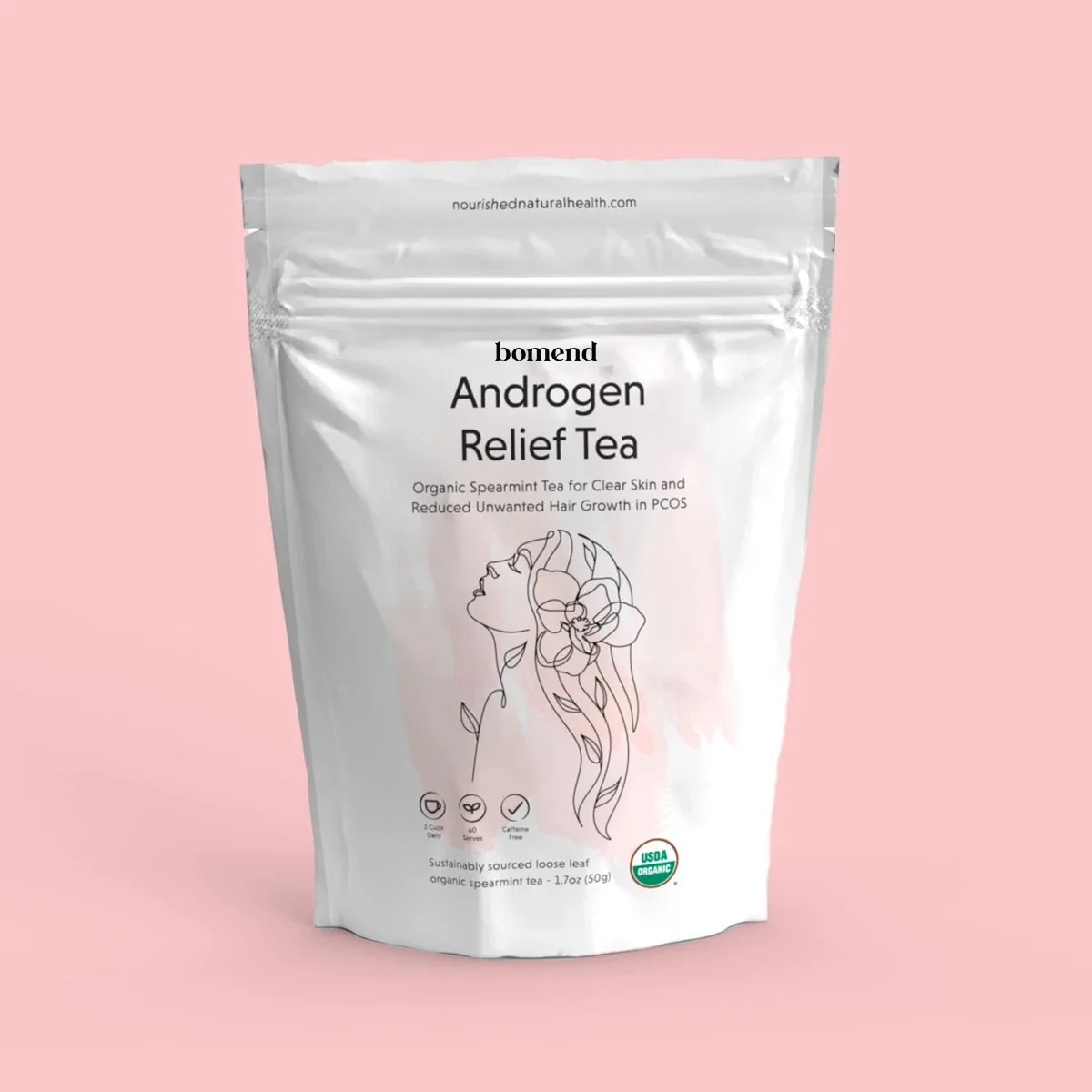 Bomend Androgen Relief Tea - 100% Certified Organic Spearmint Tea